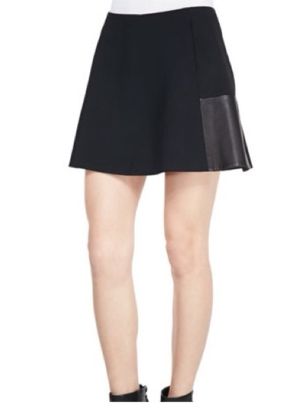 Rag & Bone Montrose Leather Panel Mini Skirt
